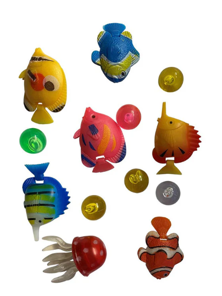 Pack of 6 Fish & 6 Balls for Bubble Tubes