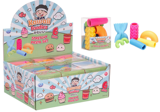 6PK STRETCHY PASTA SET (DB) KAWAII FOODIEZ