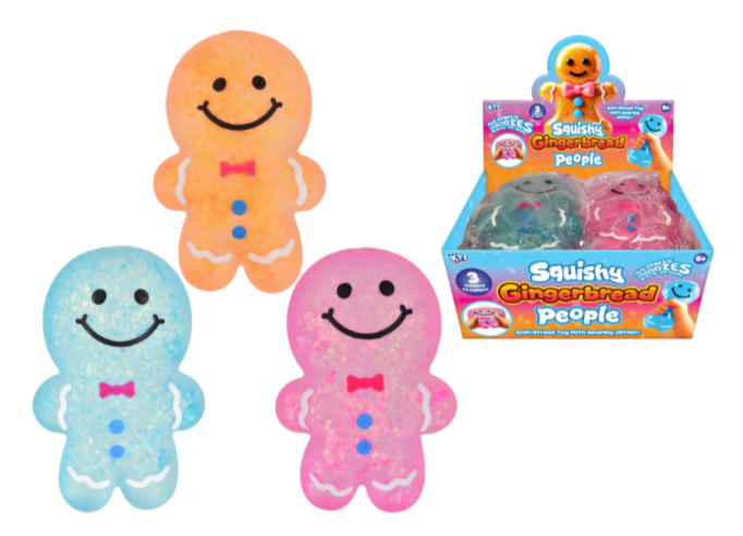 Large Squishy Gingerbread People (3 Asst) - Dbx