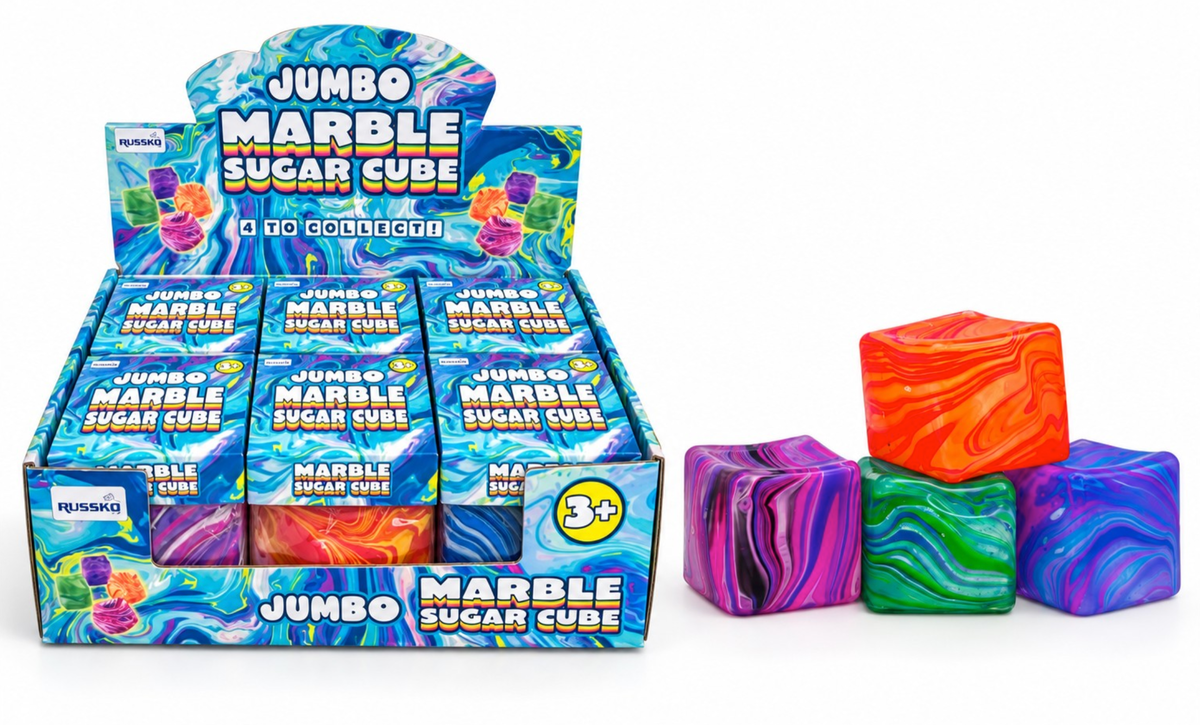 JUMBO SUGAR SQUISHY MARBLE CUBE ** DUE 14.10.26**
