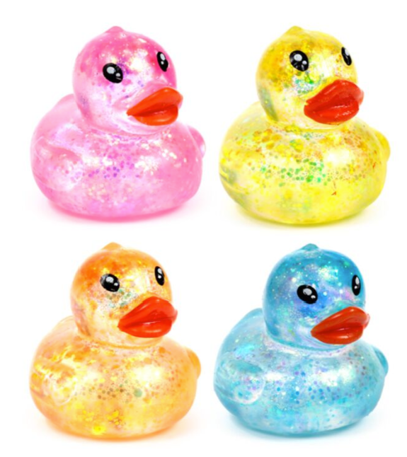 Maltose Squeezy Glitter Duck Stress Toy