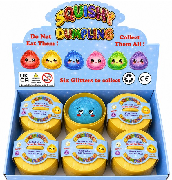 Squishy Bao Glitter Orbs 8.5cm Dumpling