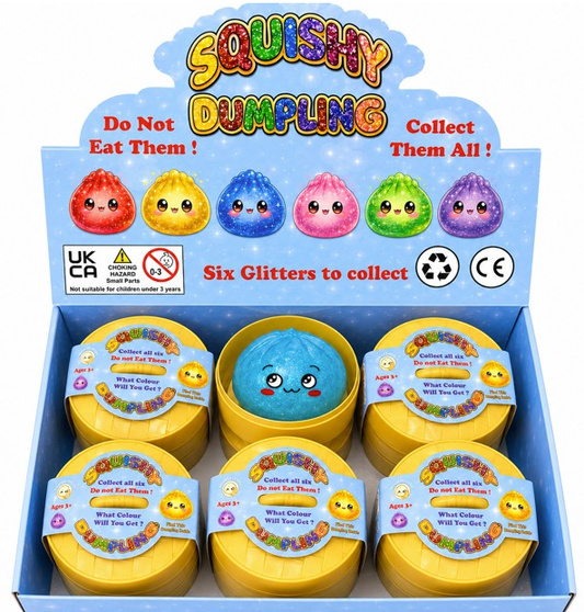 Squishy Bao Glitter Orbs 8.5cm Dumpling