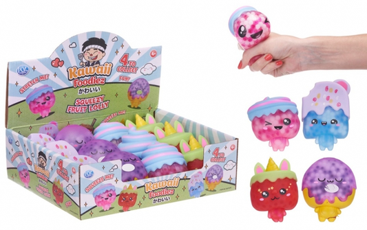 Kawaii Foodiez 6CM Fruit Lolly Squeezy 4 Asst