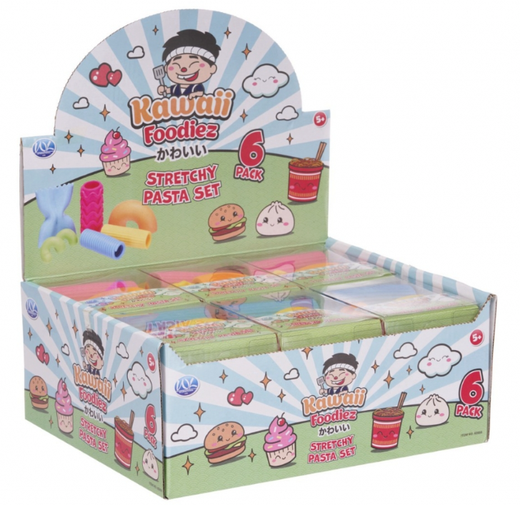 6PK STRETCHY PASTA SET (DB) KAWAII FOODIEZ
