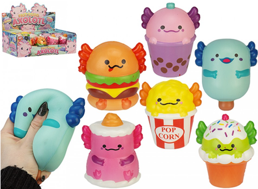 FAST FOOD AXOLOTL SQUISHY 11.5CM 6 ASSORTED
