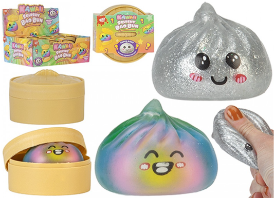 WIZZ TOYS RAINBOW BAO DUMPLING WITH MALTOSE IN BASKET 5.5CM