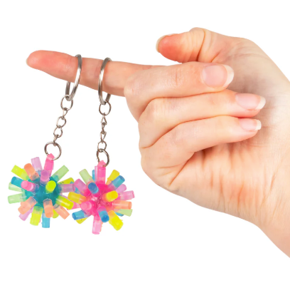 FLASHING SPIKY KEYCHAIN
