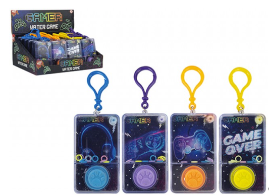 WIZZ TOYS GAMER WATER GAME WITH CLIP ON 6.5CM 4 ASSORTED