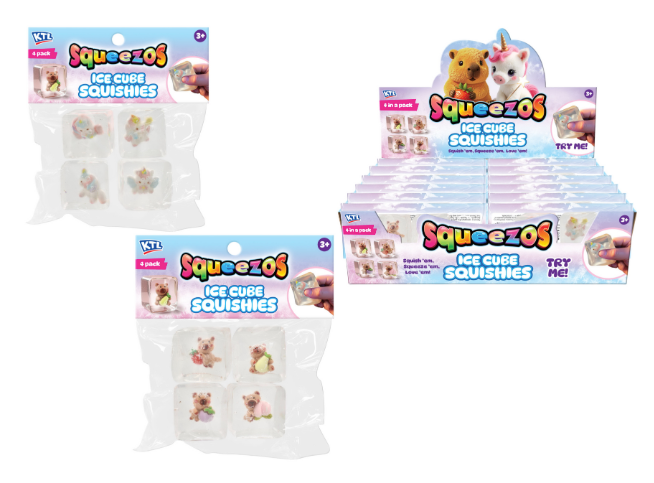 Squish 4 Pack Unicorn / Capybara Ice Cubes