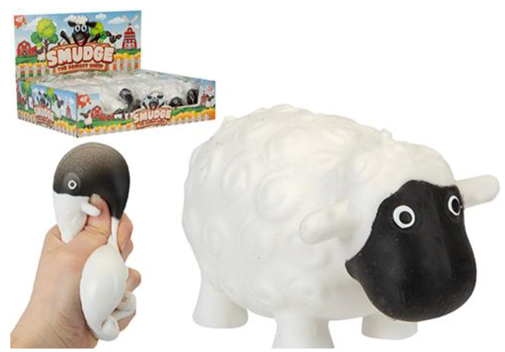 "SMUDGE" SQUISHY SHEEP TOY IN POLYBAG