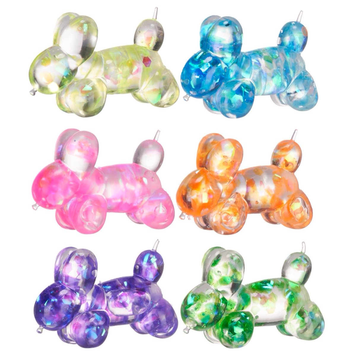 MALTOSE SPARKLE BALLOON DOG 6 ASST
