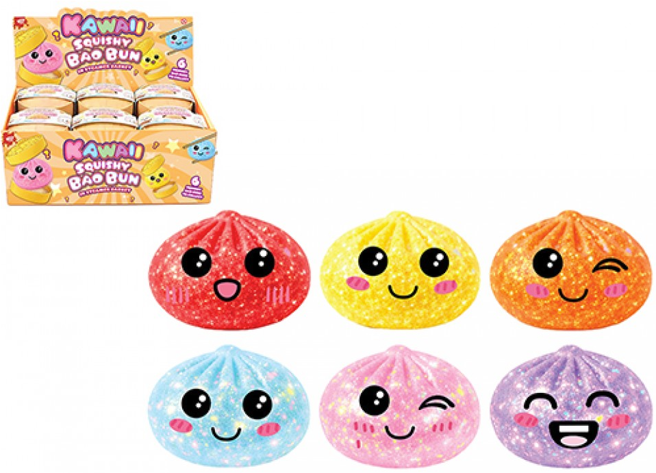 WIZZ TOYS GLITTER DUMPLING WITH MALTOSE IN BASKET 5.5CM