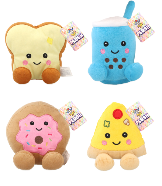 Snacky Food Plushies (5″/13cm) 4 Assorted Designs