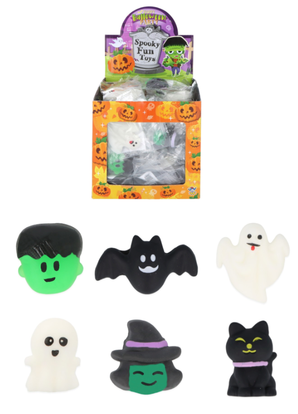 Mini Halloween Squishies (5cm) 6 Assorted Designs