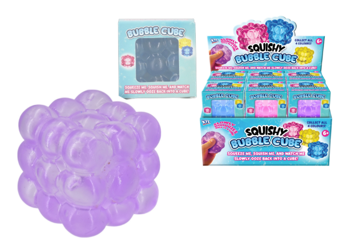 Squish Bubble Cube (4 Asst Colours)