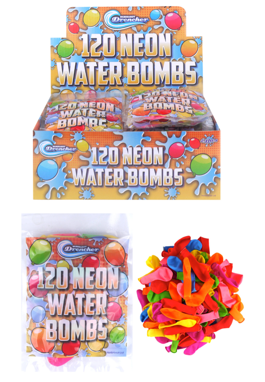 Water Bombs (120pcs) Assorted Neon Colours