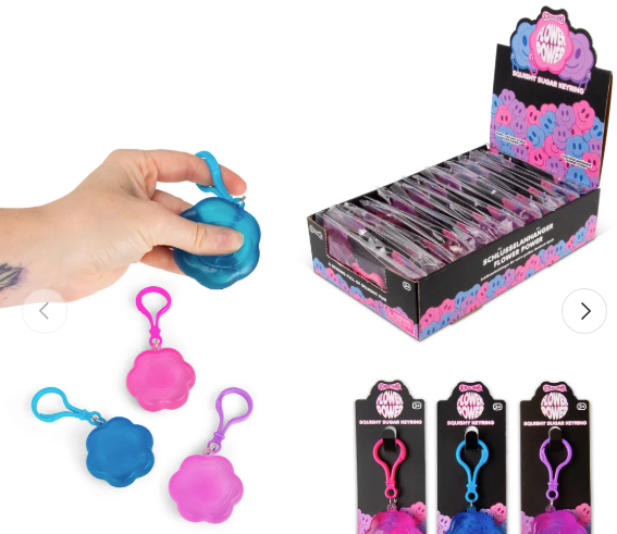 SCRUNCHEMS FLOWER POWER SUGAR KEYCHAIN