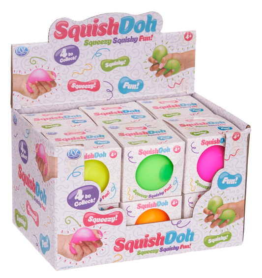 66MM NEON SQUISHDOH BALL 4 ASST (DB)