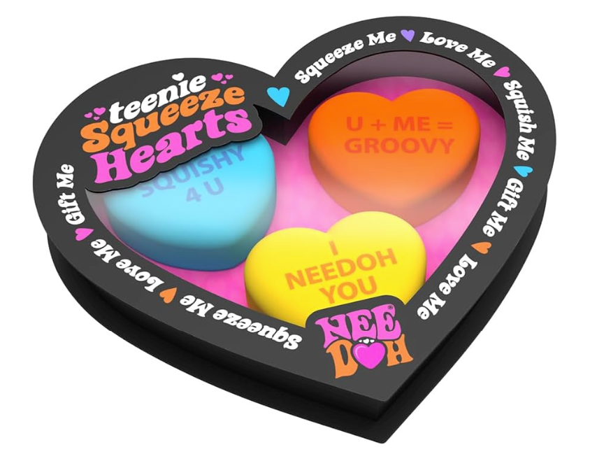 Teenie NeeDoh Squeeze Hearts 3-Pack