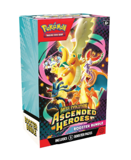 Pokémon TCG: Mega Evolution-Ascended Heroes Booster Bundle (6 Packs)