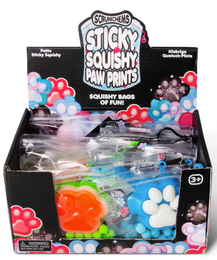 SCRUNCHEMS STICKY SQUISHY PAW PRINTS