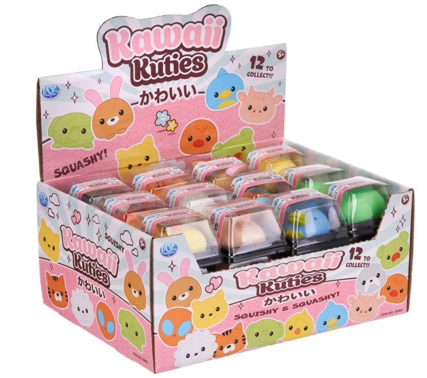 KAWAII SQUISHY MOCHI ANIMAL 12 ASST (DB)