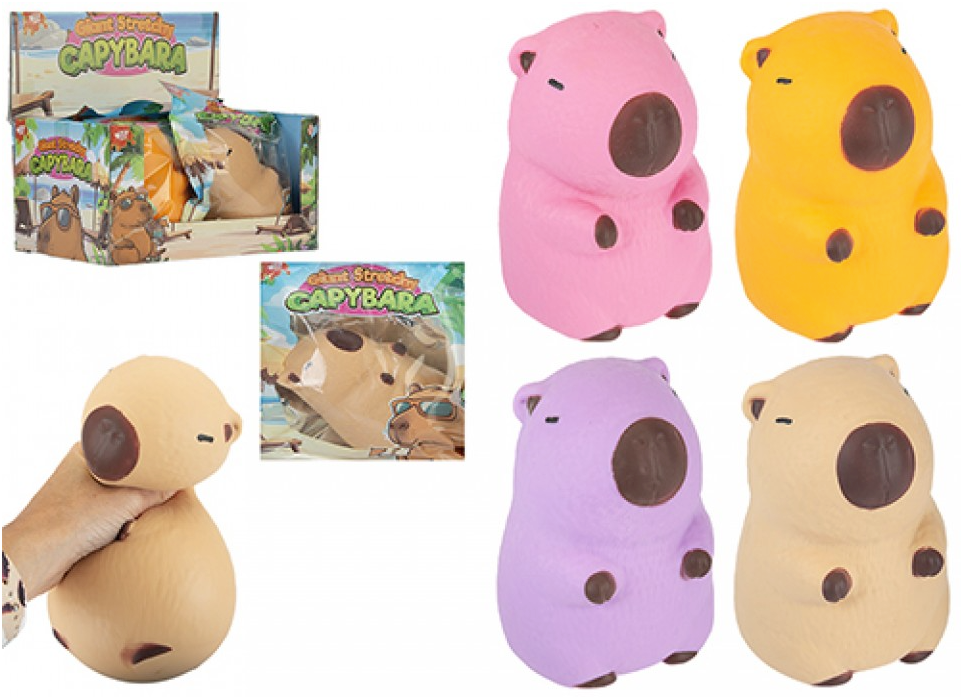WIZZ TOYS GIANT STRETCHY CAPYBARA 15CM 4 ASSORTED