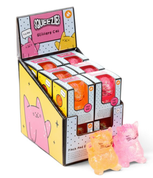 Maltose Squeezy Glitter Cat Stress Toy