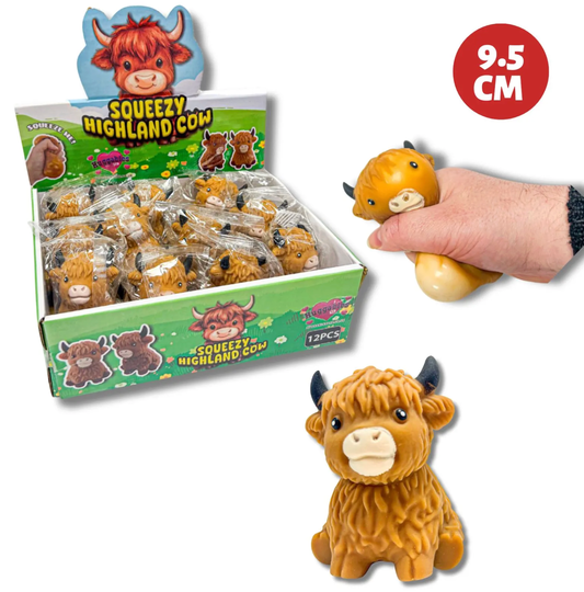 8CM HIGHLAND COW SQUEEZY