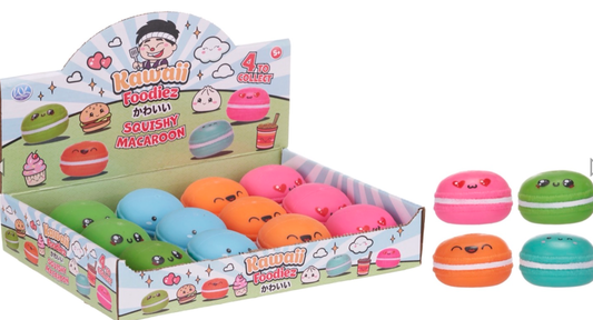 6.5CM KAWAII SQUISHY MACAROON 4 ASST