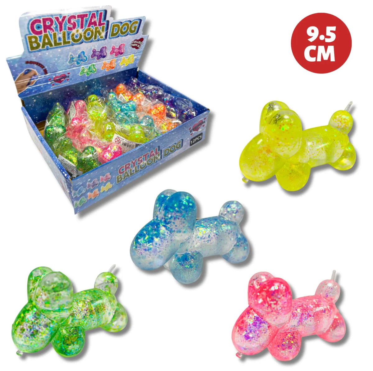 9.5CM CRYSTAL MALTOSE BALLOON DOG