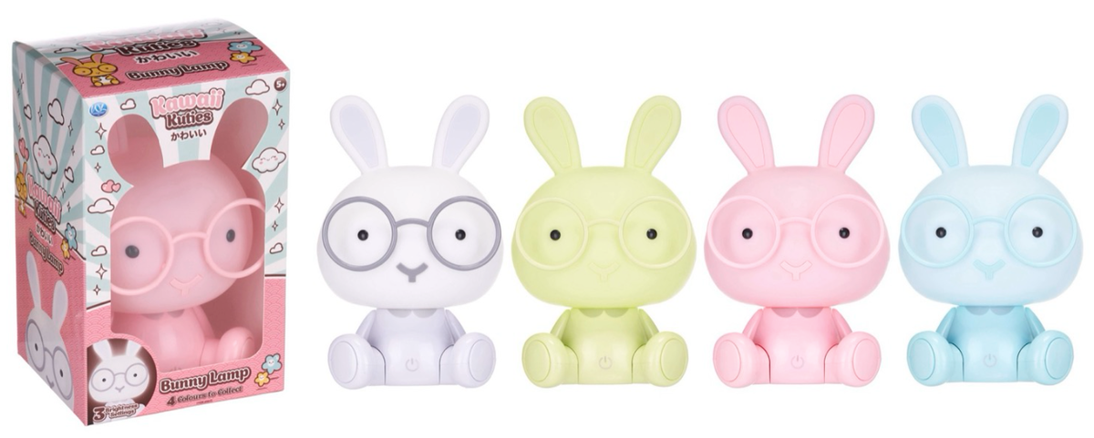 KAWAII KUTIES 23CM BUNNY LAMP 4 ASST
