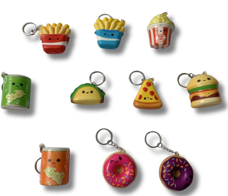 FAST FOOD SQUISHY KEYRING