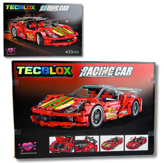 52CM TECBLOX BYO RACING CAR 4 ASSORTED BLOCKS SETS