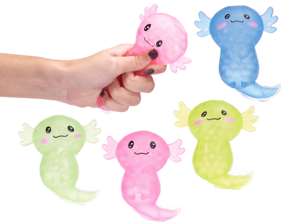 10CM BEADED SQUEEZE AXOLOTL 4 ASST (DB)