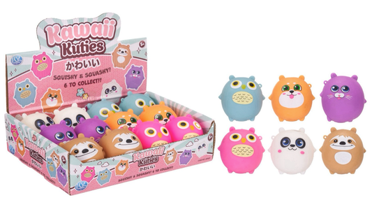 8.5CM SQUEEZY KAWAII KUTIE 6 ASST (DB)
