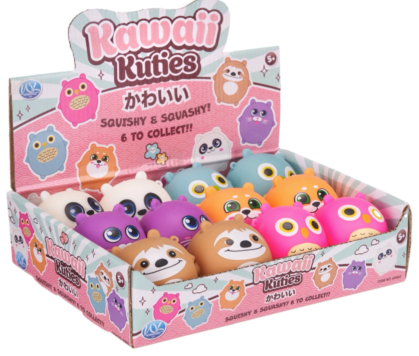 8.5CM SQUEEZY KAWAII KUTIE 6 ASST (DB)