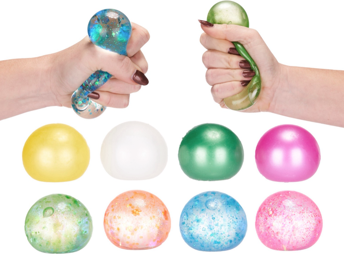 60MM MALTOSE SQUEEZE STRESS BALL 8 ASST