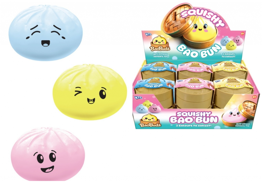 KTL Coloured Squish Bao Bun In Dumpling Case 8.5cm