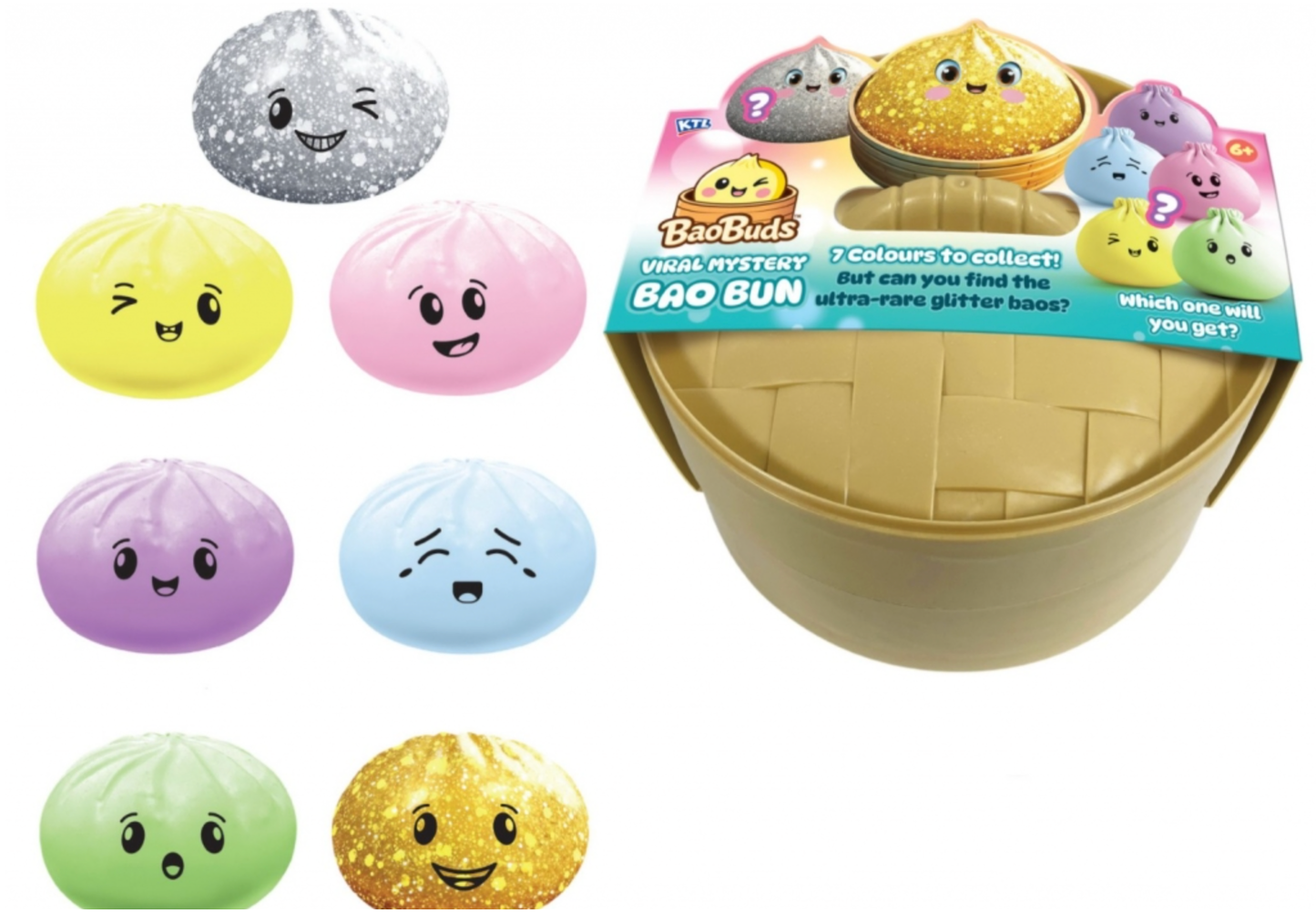 KTL XL Large Squishy Bao Buns In Dumpling Case 420g