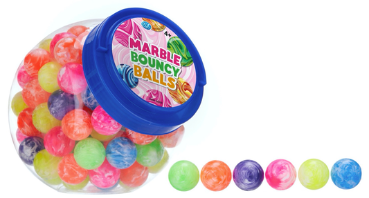 32MM MARBLE JET BALL 6 ASST (TUB)