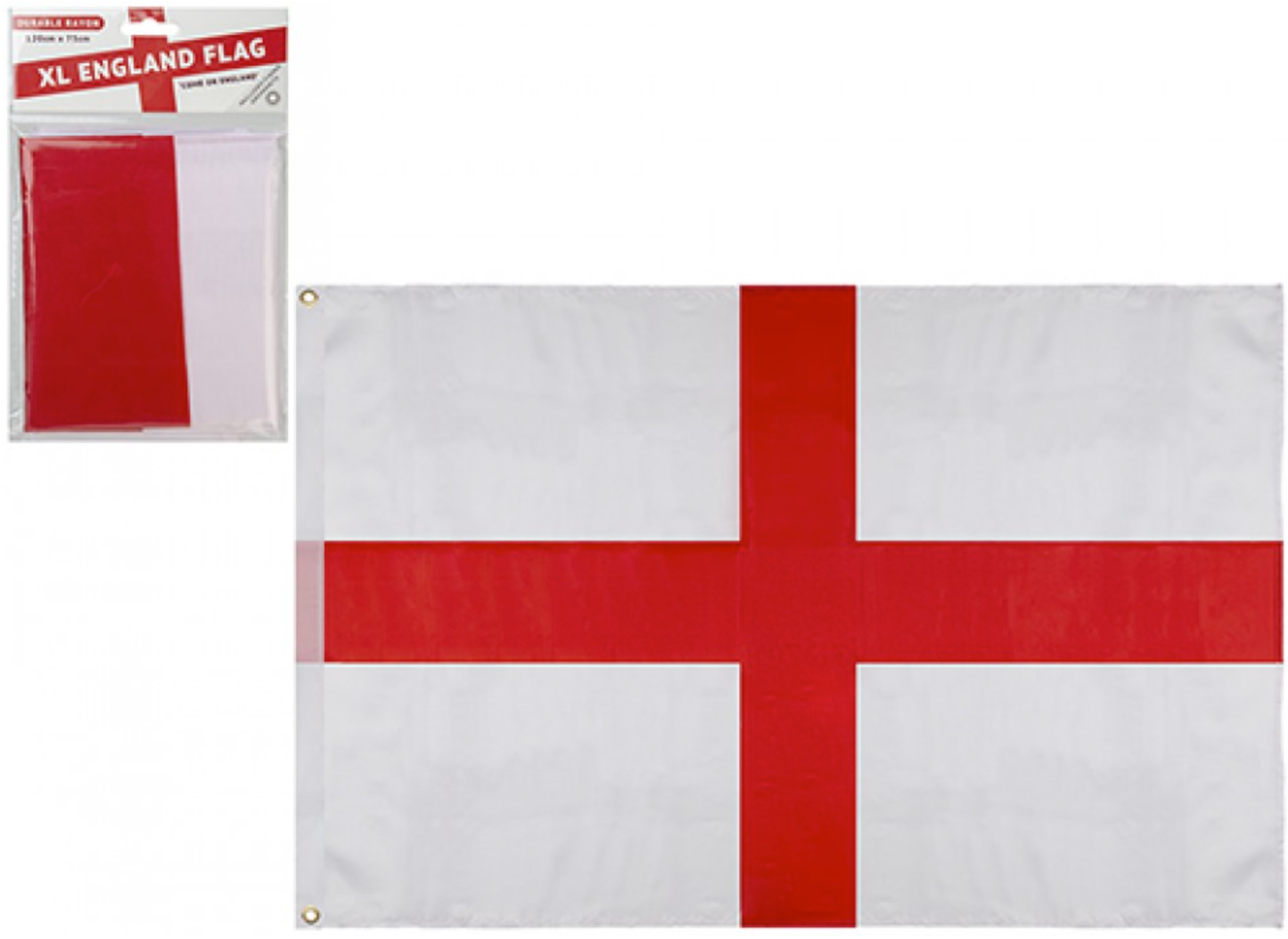 ST GEORGE RAYON FLAG WITH GROMMETS 120 X 65CM