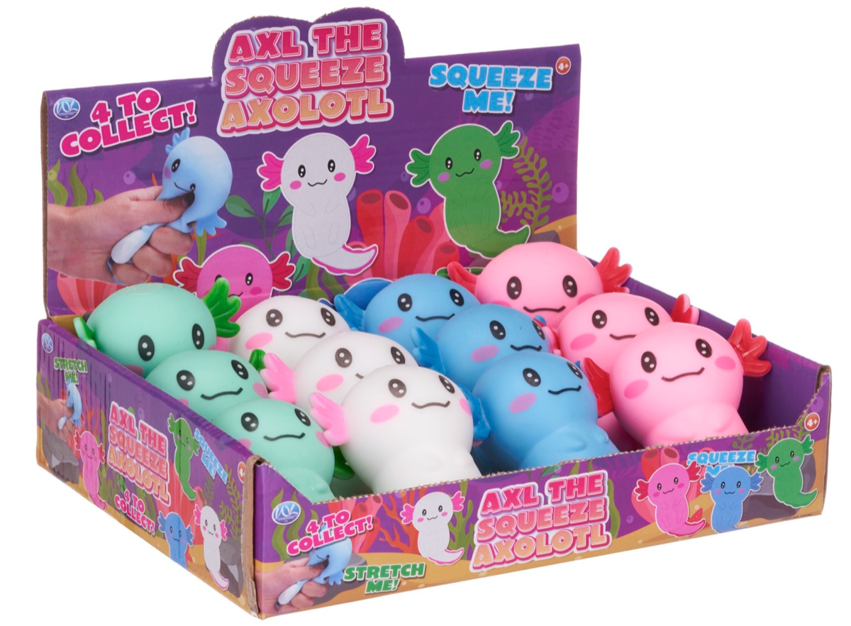 10X9CM SQUEEZE AXOLOTL 4 ASST (DB)