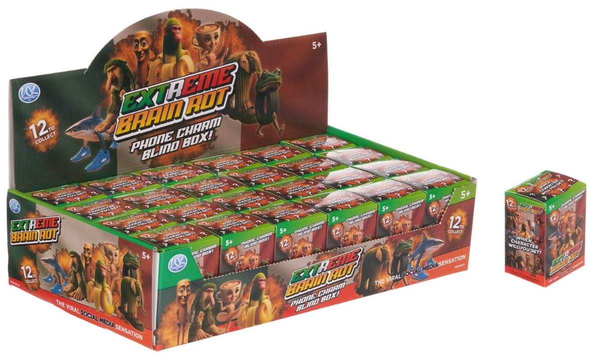 EXTREME BRAINROT PHONE CHARM BLIND BOX 12 ASST