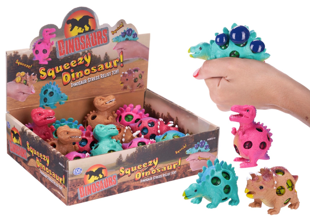 6.5CM SQUEEZY DINOSAURS 3 ASST