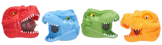 DINOSAUR SQUEEZY HEAD 4 ASST