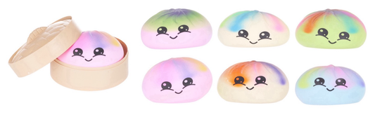 16CM KAWAII OMBRE SQUEEZY DUMPLING 6 ASST
