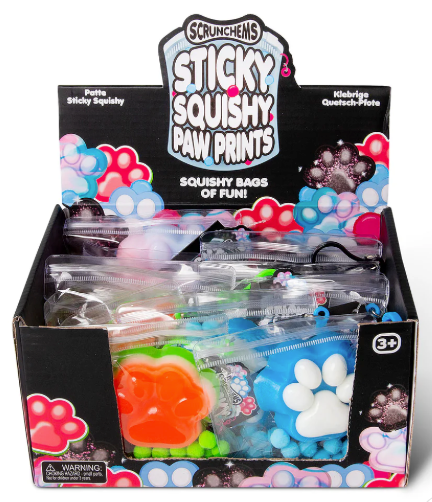 SCRUNCHEMS STICKY SQUISHY PAW PRINTS