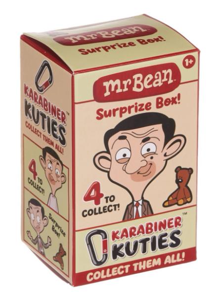 5"/12CM MR BEAN KARABINER KUTIE CLIPS 4 ASST
